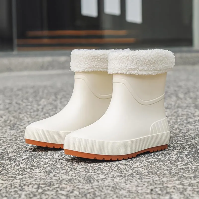 Women's Ankle Rain Boots Waterproof Chelsea Boots, Short Rain Boots for Women and Waterproof Garden Shoes